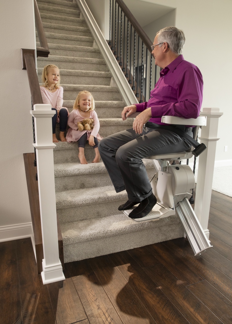 Straight stairlift, Plymouth family home — recent stairlift installation
